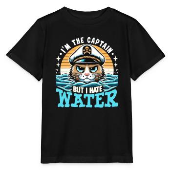 Canotage Papa Capitaine de bateau Ponton Marin Croisière - T-shirt bio MINI CREATOR Stanley/Stella Enfant - noir - Devant - Mikhail (115cm)