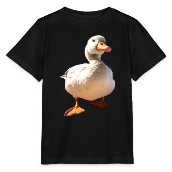 Oie, Oie, Poussin, Oie mignonne, Canard, Petites Oies - T-shirt bio MINI CREATOR Stanley/Stella Enfant - noir - Devant - Mikhail (115cm)