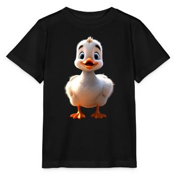Oie, Oie, Poussin, Oie mignonne, Canard, Petites Oies - T-shirt bio MINI CREATOR Stanley/Stella Enfant - noir - Devant - Mikhail (115cm)