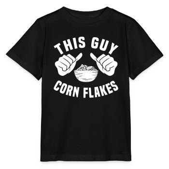 Dieser Typ Liebt Cornflakes - Stanley/Stella Kinder T-Shirt MINI CREATOR  - Schwarz - Vorne - Mikhail (115cm)