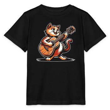 Guitare acoustique - T-shirt bio MINI CREATOR Stanley/Stella Enfant - noir - Devant - Mikhail (115cm)