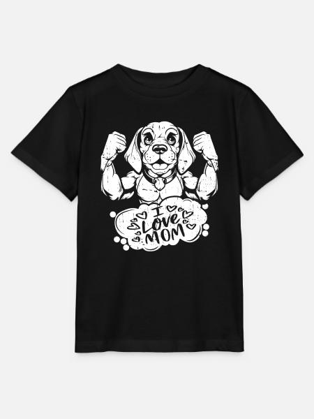 Beagle I Love Dad - Stanley/Stella Kinder T-Shirt MINI CREATOR - Schwarz