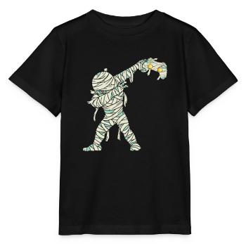 Halloween Dabbing Mummy Gamer - Stanley/Stella Kinder T-Shirt MINI CREATOR  - Schwarz - Vorne - Mikhail (115cm)