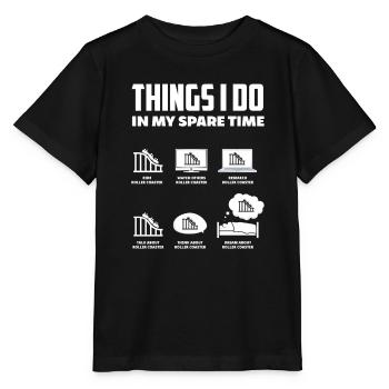 Parc d’attractions de fans de montagnes russes - T-shirt bio MINI CREATOR Stanley/Stella Enfant - noir - Devant - Mikhail (115cm)