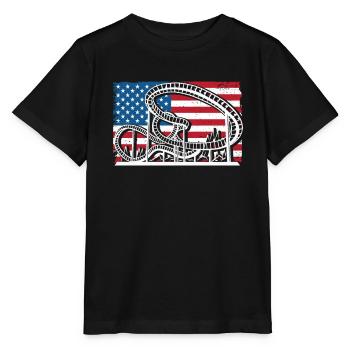 Montagnes russes États-Unis - T-shirt bio MINI CREATOR Stanley/Stella Enfant - noir - Devant - Mikhail (115cm)