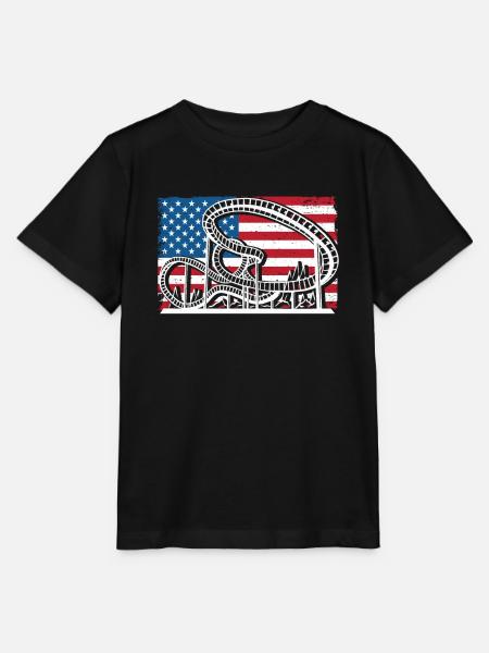 Achterbahn USA - Stanley/Stella Kinder T-Shirt MINI CREATOR - Schwarz