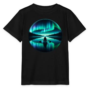 Polarlicht-aurora-verfolger Alaska Wilderness - Stanley/Stella Kinder T-Shirt MINI CREATOR  - Schwarz - Vorne - Mikhail (115cm)