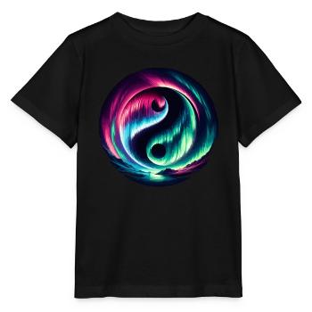 Polarlicht-aurora-verfolger Alaska Wilderness - Stanley/Stella Kinder T-Shirt MINI CREATOR  - Schwarz - Vorne - Mikhail (115cm)
