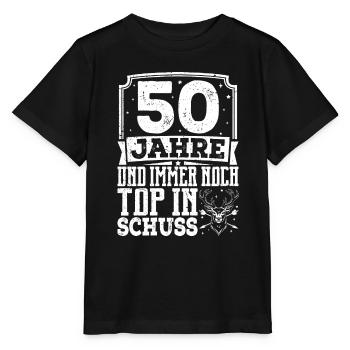 50 Jahre und immer noch top in Schuss - Stanley/Stella Kinder T-Shirt MINI CREATOR  - Schwarz - Vorne - Mikhail (115cm)