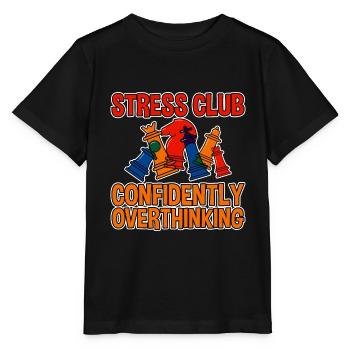 Club du stress, Penser trop en toute confiance 2 - T-shirt bio MINI CREATOR Stanley/Stella Enfant - noir - Devant - Mikhail (115cm)