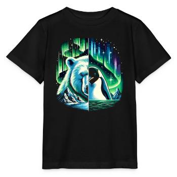Polarlicht-aurora-verfolger Alaska Wilderness - Stanley/Stella Kinder T-Shirt MINI CREATOR  - Schwarz - Vorne - Mikhail (115cm)