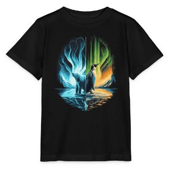 Polarlicht-aurora-verfolger Alaska Wilderness - Stanley/Stella Kinder T-Shirt MINI CREATOR  - Schwarz - Vorne - Mikhail (115cm)