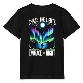 Polarlicht-aurora-verfolger Alaska Wilderness - Stanley/Stella Kinder T-Shirt MINI CREATOR  - Schwarz - Vorne - Mikhail (115cm)