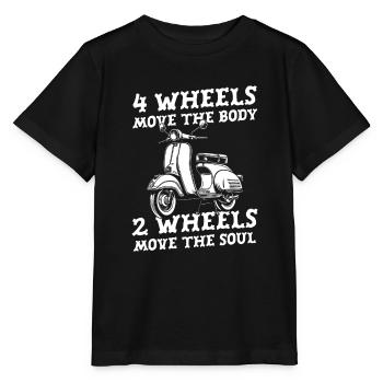 Motorroller - Stanley/Stella Kinder T-Shirt MINI CREATOR  - Schwarz - Vorne - Mikhail (115cm)
