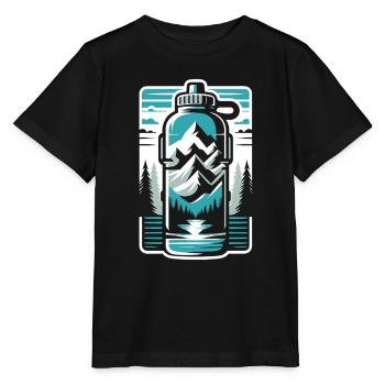 Hydratation Boire de l’eau Rester hydraté - T-shirt bio MINI CREATOR Stanley/Stella Enfant - noir - Devant - Mikhail (115cm)