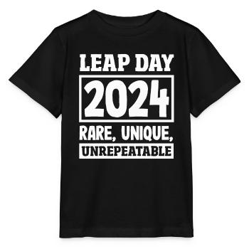 Leap Day 2024 Commemoration Rare Unique Event - Stanley/Stella MINI CREATOR Kids’ T-Shirt - black - Front - Mikhail (115cm)