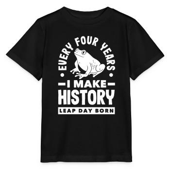 Créateur d’histoire né tous les quatre ans - T-shirt bio MINI CREATOR Stanley/Stella Enfant - noir - Devant - Mikhail (115cm)