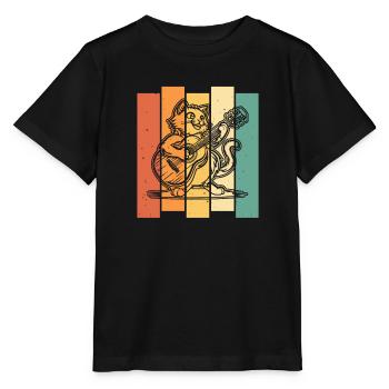 Guitare acoustique - T-shirt bio MINI CREATOR Stanley/Stella Enfant - noir - Devant - Mikhail (115cm)
