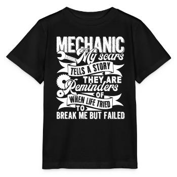 Mechanic Mechanic My Scars Tell A Story - Stanley/Stella MINI CREATOR Kids’ T-Shirt - black - Front - Mikhail (115cm)