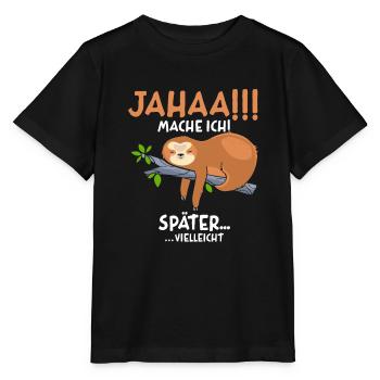 Maybe I'll do it later - Stanley/Stella MINI CREATOR Kids’ T-Shirt - black - Front - Mikhail (115cm)
