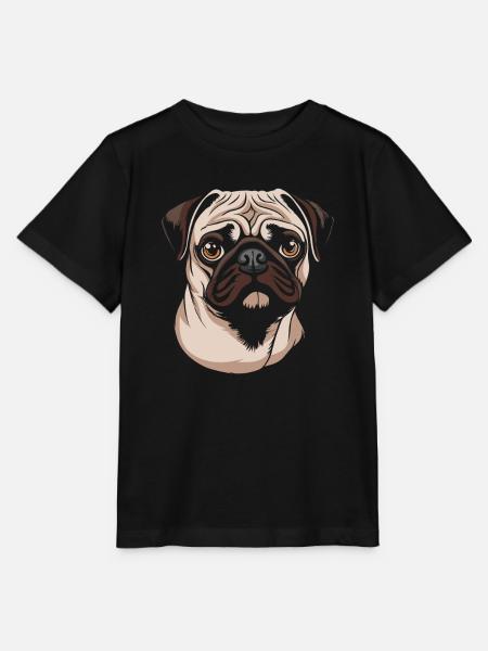 Mops Hund - Stanley/Stella Kinder T-Shirt MINI CREATOR  - Schwarz