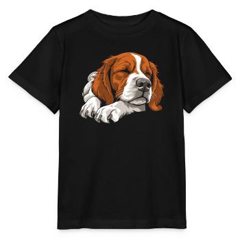 Épagneul breton - T-shirt bio MINI CREATOR Stanley/Stella Enfant - noir - Devant - Mikhail (115cm)