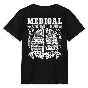 Medical Assistant Medical Assistant's Brain - Stanley/Stella MINI CREATOR Kids’ T-Shirt - black - Front - Mikhail (115cm)