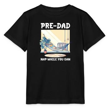 Zukünftiger Vater vor dem Vater Nickerchen, solange Sie können - Stanley/Stella Kinder T-Shirt MINI CREATOR  - Schwarz - Vorne - Mikhail (115cm)