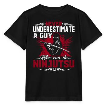 Ninjutsu Never Underestimate A Guy Can Do Ninjutsu - Stanley/Stella MINI CREATOR Kids’ T-Shirt - black - Front - Mikhail (115cm)