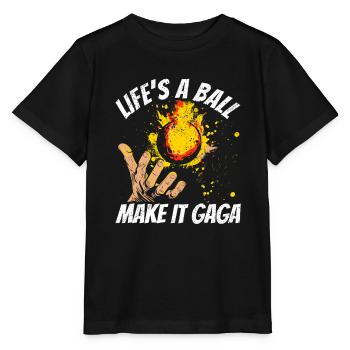Ballon Dodgeball Hexagon Pit Sports Gaga - T-shirt bio MINI CREATOR Stanley/Stella Enfant - noir - Devant - Mikhail (115cm)