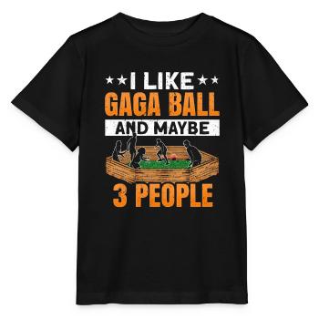 Dodgeball Hexagon Pit Sports Gaga Ball - Stanley/Stella MINI CREATOR Kids’ T-Shirt - black - Front - Mikhail (115cm)