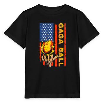 Ballon Dodgeball Hexagon Pit Sports Gaga - T-shirt bio MINI CREATOR Stanley/Stella Enfant - noir - Devant - Mikhail (115cm)