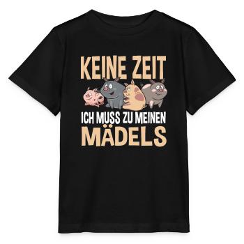 Pas le temps, je dois aller chez ma fermière - T-shirt bio MINI CREATOR Stanley/Stella Enfant - noir - Devant - Mikhail (115cm)