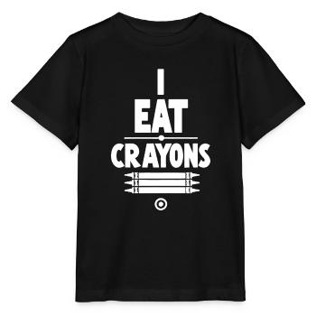 I Eat Crayons 16 - Stanley/Stella MINI CREATOR Kids’ T-Shirt - black - Front - Mikhail (115cm)