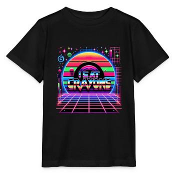 I Eat Crayons 21 - Stanley/Stella MINI CREATOR Kids’ T-Shirt - black - Front - Mikhail (115cm)