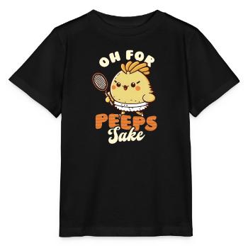 Pâques de tennis pour l’amour de Peeps - T-shirt bio MINI CREATOR Stanley/Stella Enfant - noir - Devant - Mikhail (115cm)