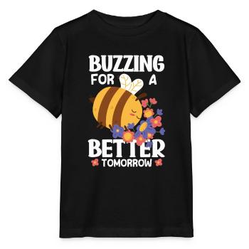 Beekeeper Heartbeat Honeycomb Love Pollination - Stanley/Stella MINI CREATOR Kids’ T-Shirt - black - Front - Mikhail (115cm)