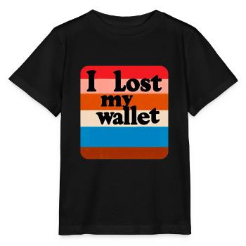 J’ai perdu mon portefeuille 16 - T-shirt bio MINI CREATOR Stanley/Stella Enfant - noir - Devant - Mikhail (115cm)