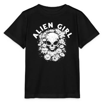 Alien Außerirdischer Alien Girl - T-shirt bio MINI CREATOR Stanley/Stella Enfant - noir - Devant - Mikhail (115cm)