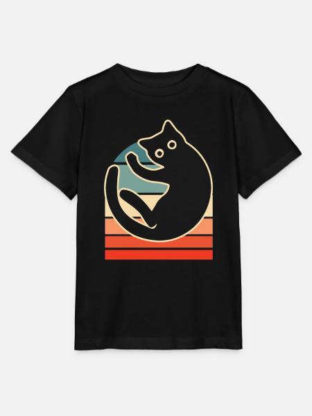 Katze - Stanley/Stella Kinder T-Shirt MINI CREATOR  - Schwarz