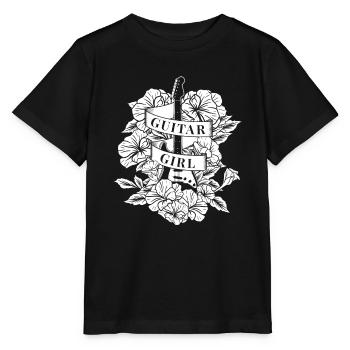 Electric Guitar Electric Guitar Guitar Girl - Stanley/Stella MINI CREATOR Kids’ T-Shirt - black - Front - Mikhail (115cm)
