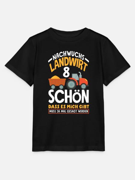 8. Geburtstag Traktor Nachwuchs Landwirt 8 Jahre - Stanley/Stella Kinder T-Shirt MINI CREATOR - Schwarz