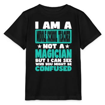 Professeur de collège - T-shirt bio MINI CREATOR Stanley/Stella Enfant - noir - Devant - Mikhail (115cm)
