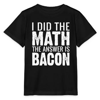 Funny Bacon Gifts - Stanley/Stella MINI CREATOR Kids’ T-Shirt - black - Front - Mikhail (115cm)