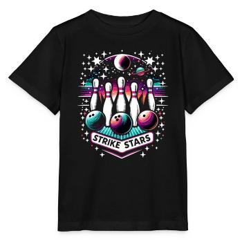 Drôle de bowling équipe bowler grève bowling club - T-shirt bio MINI CREATOR Stanley/Stella Enfant - noir - Devant - Mikhail (115cm)