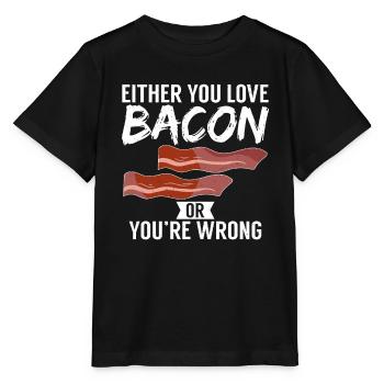 Funny Bacon Gifts - Stanley/Stella MINI CREATOR Kids’ T-Shirt - black - Front - Mikhail (115cm)