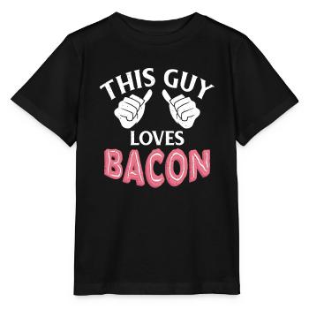 Funny Bacon Gifts - Stanley/Stella MINI CREATOR Kids’ T-Shirt - black - Front - Mikhail (115cm)