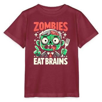 Horrorfilm-fan Zombie-horror Klassischer - Stanley/Stella Kinder T-Shirt MINI CREATOR  - Burgunderrot - Vorne - Kain (125cm)
