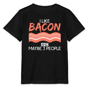 Funny Bacon Gifts - Stanley/Stella MINI CREATOR Kids’ T-Shirt - black - Front - Mikhail (115cm)