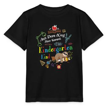 Aus Der Weg Hier Kommt Ein Kindergartenkind - Stanley/Stella Kinder T-Shirt MINI CREATOR  - Schwarz - Vorne - Mikhail (115cm)